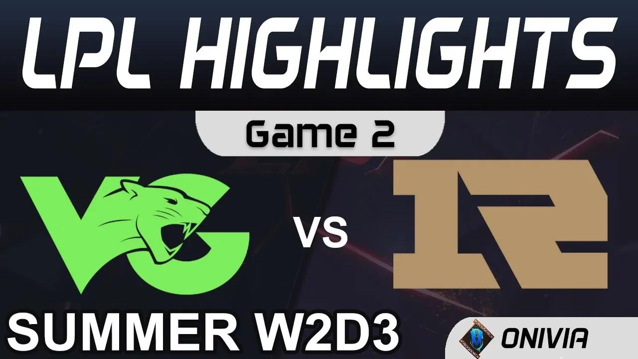 VG vs RNG Highlights Game 2 LPL Summer Season 2020 W2D3 Vici Gaming vs Royal Never Give Up by Onivia thumbnail