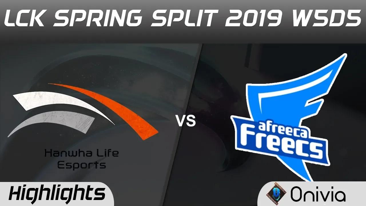 HLE vs AF Highlights Game 1 LCK Spring 2019 W5D5 Hanwha Life Esports vs Afreeca Freecs by Onivia thumbnail