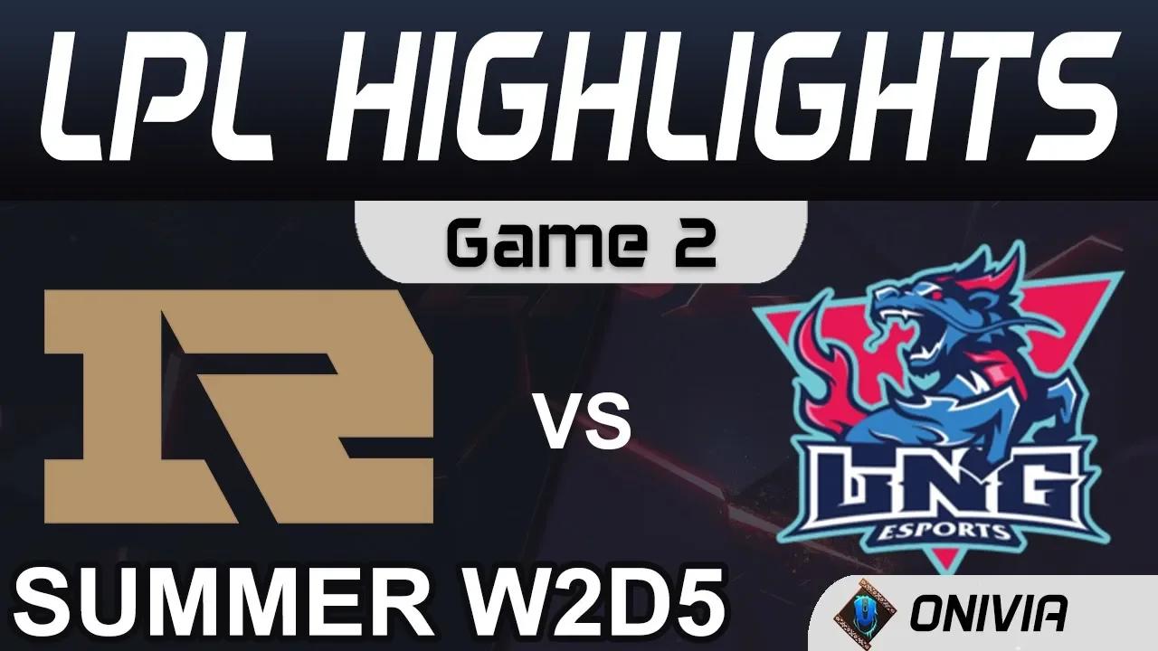 RNG vs LNG Highlights Game 2 LPL Summer Season 2020 W2D5 Royal Never Give Up vs LNG Esports by Onivi thumbnail