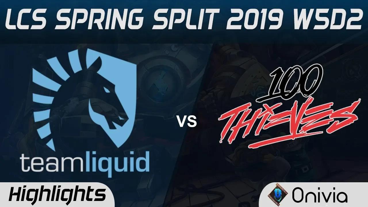 TL vs 100 Highlights LCS Spring Split 2019 W5D2 Team Liquid vs 100Thieves by Onivia thumbnail