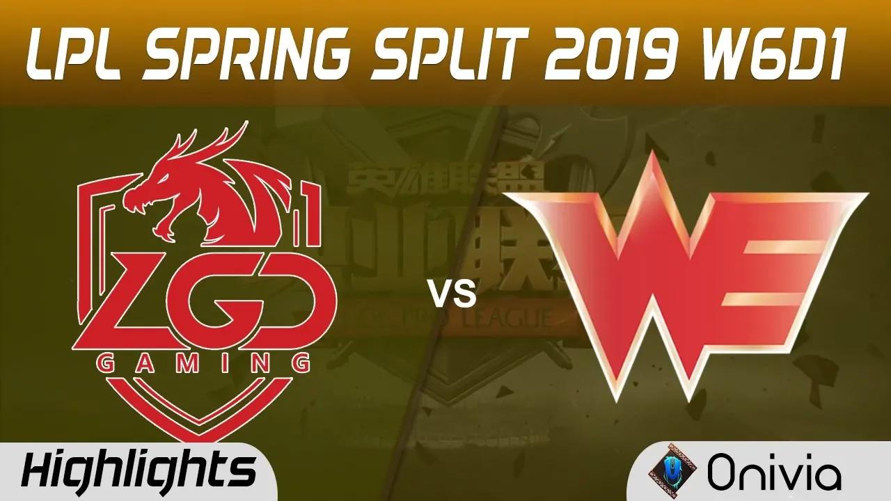 LGD vs WE Highlights Game 2 LPL Spring 2019 W6D1 LGD Gaming vs Team WE by Onivia thumbnail