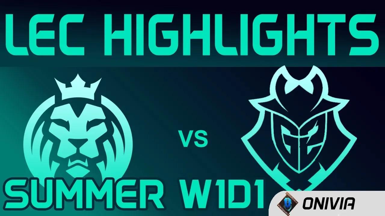 MAD vs G2 Highlights LEC Summer 2020 W1D1 MAD Lions vs G2 Esports LEC Highlights by Onivia thumbnail