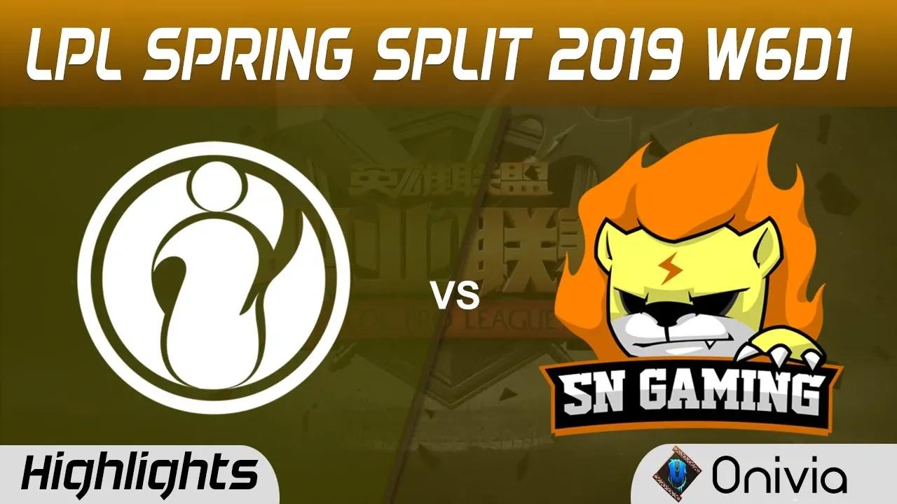 IG vs SN Highlights Game 1 LPL Spring 2019 W6D1 Invictus Gaming vs Suning Gaming by Onivia thumbnail