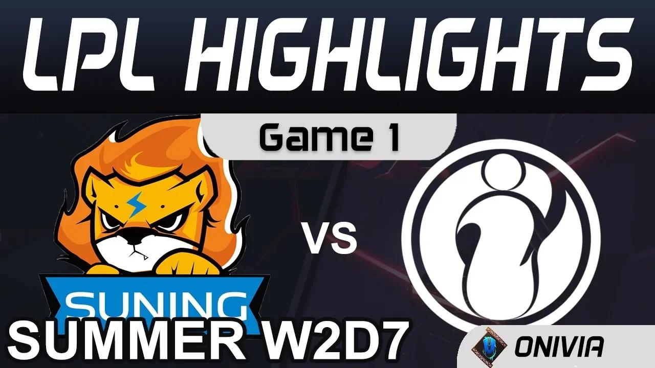 SN vs IG Highlights Game 1 LPL Summer Season 2020 W2D7 Suning vs Invictus Gaming by Onivia thumbnail