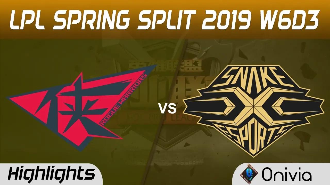 RW vs SS Highlights Game 1 LPL Spring 2019 W6D3 Rogue Warrior vs Snake Esports by Onivia thumbnail