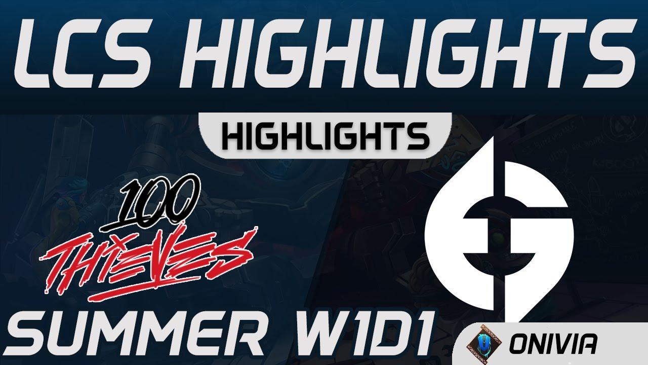 100 vs EG Highlights LCS Summer 2020 W1D1 100 Thieves vs Evil Geniuses by Onivia thumbnail