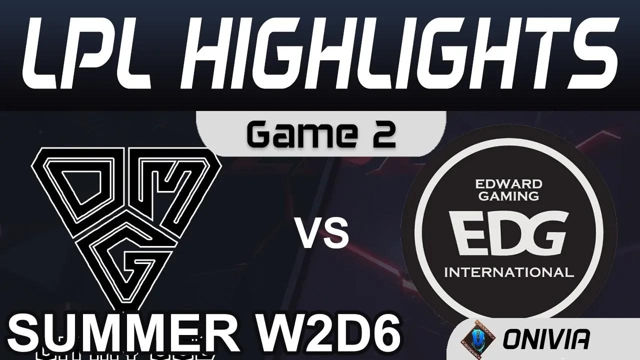 OMG vs EDG Highlights Game 2 LPL Summer Season 2020 W2D6 Oh My God vs EDward Gaming by Onivia thumbnail