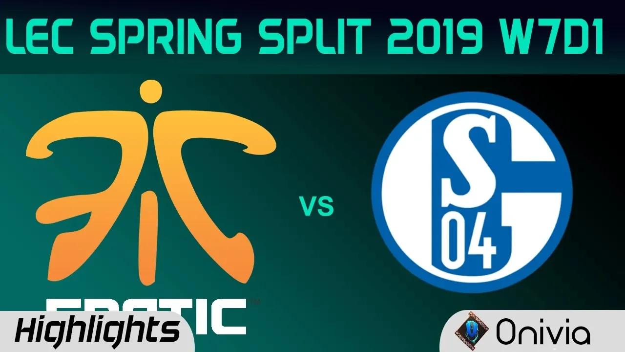 FNC vs S04 Highlights LEC Spring Split 2019 W7D1 Fnatic vs Schalke 04 By Onivia thumbnail