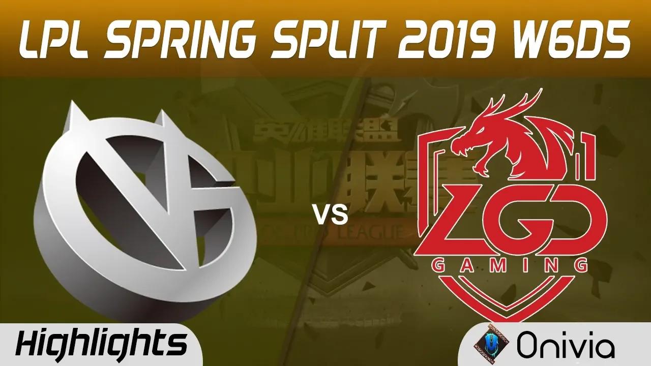 VG vs LGD Highlights Game 1 LPL Spring 2019 W6D5 Vici Gaming vs LGD Gaming by Onivia thumbnail