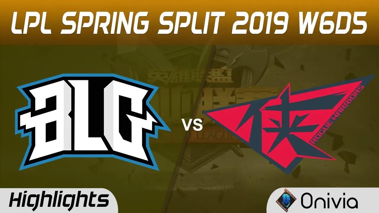 BLG vs RW Highlights Game 1 LPL Spring 2019 W6D5 Bilibili Gaming vs Rogue Warriors by Onivia thumbnail