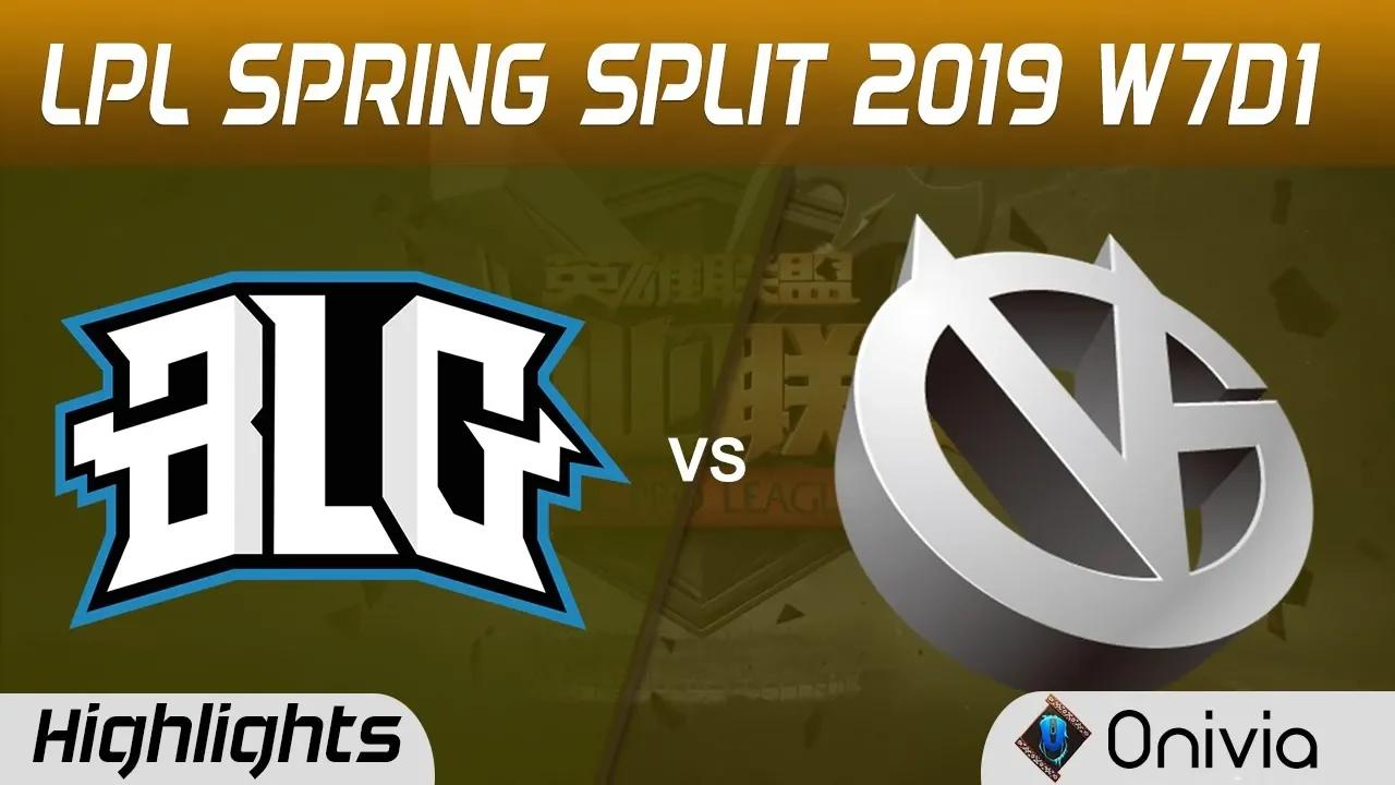 BLG vs VG Highlights Game 1 LPL Spring 2019 W7D1 Bilibili Gaming vs Vici Gaming by Onivia thumbnail