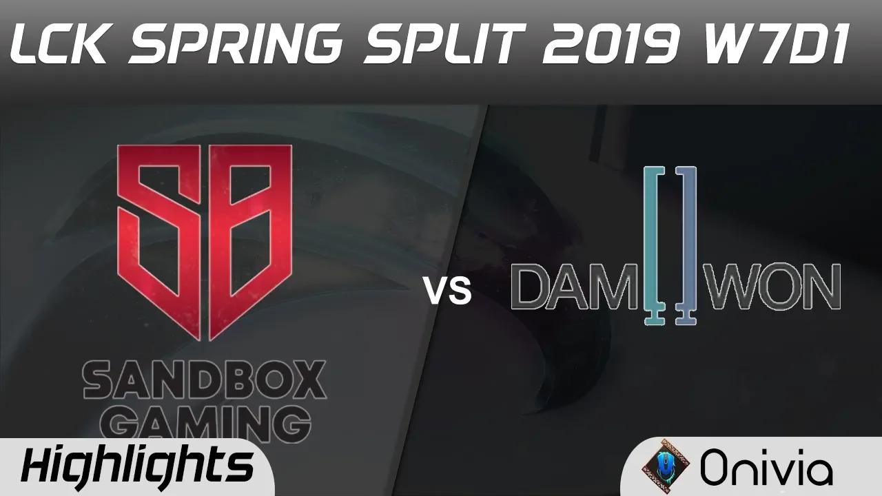 SB vs DWG Highlights Game 1 LCK Spring 2019 W7D1 SandBox Gaming vs Damwon Gaming by Onivia thumbnail