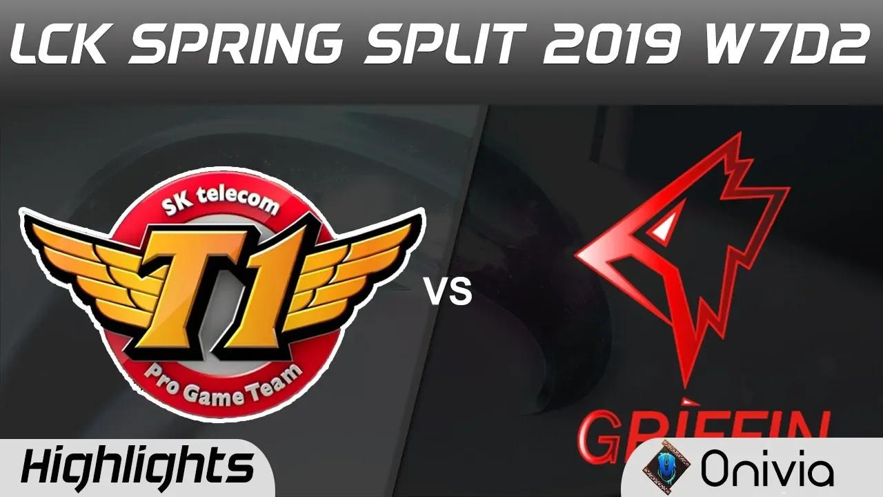 SKT vs GRF Highlights Game 1 LCK Spring 2019 W7D2 SK Telecom T1 vs Griffin by Onivia thumbnail