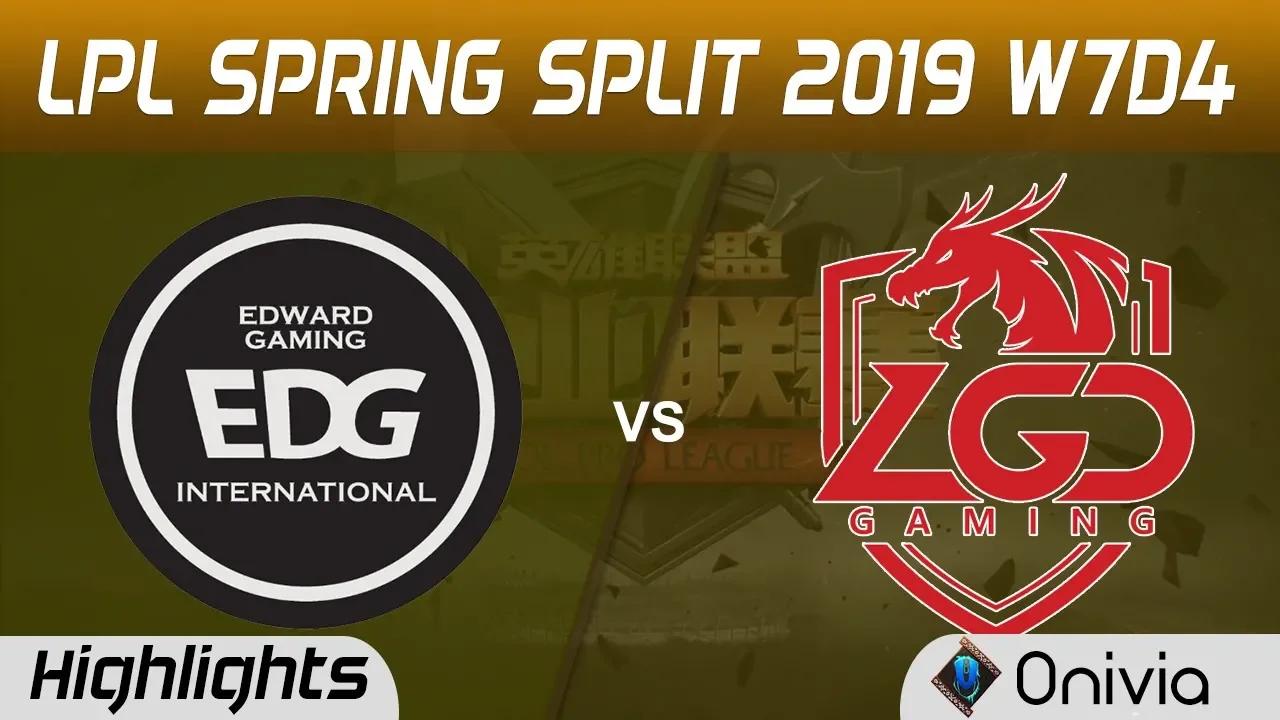 EDG vs LGD Highlights Game 1 LPL Spring 2019 W7D4 Edward Gaming vs LGD Gaming by Onivia thumbnail