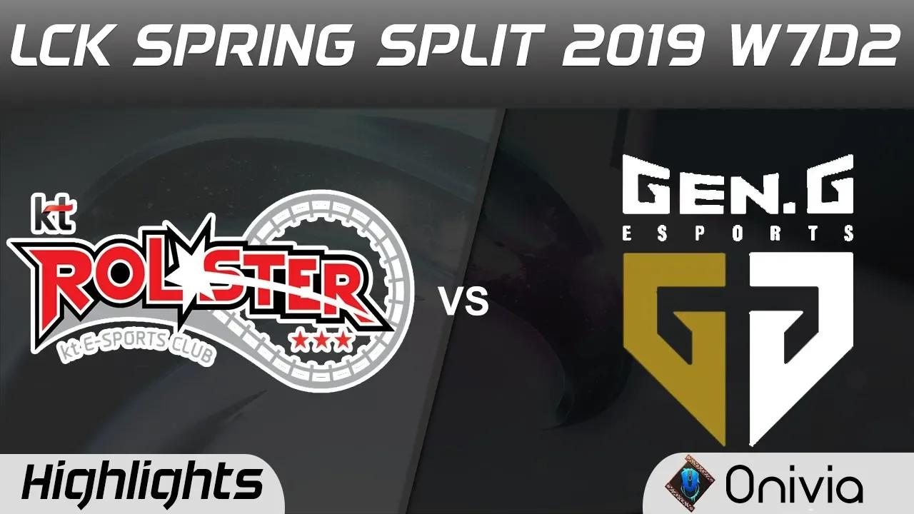 KT vs GEN Highlights Game 1 LCK Spring 2019 W7D2 KT Rolster vs Gen G Esports by Onivia thumbnail