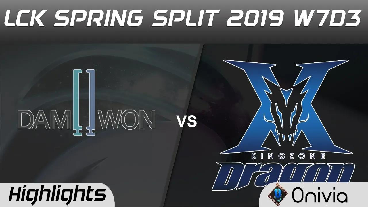 DWG vs KZ Highlights Game 1 LCK Spring 2019 W7D3 Damwon Gaming vs Kingzone DragonX by Onivia thumbnail