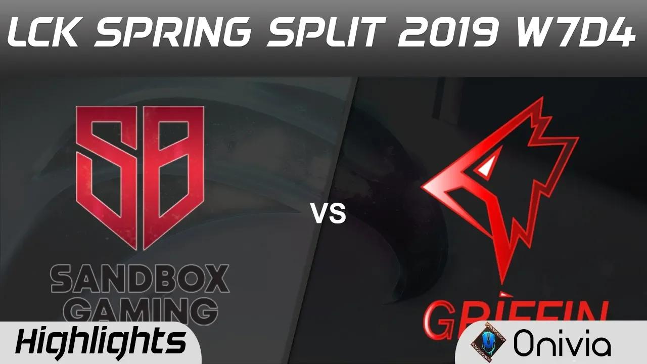 SB vs GRF Highlights Game 1 LCK Spring 2019 W7D4 Sandbox Gaming vs Griffin by Onivia thumbnail