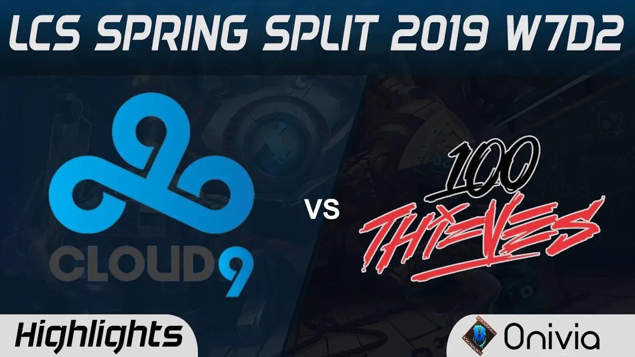 C9 vs 100 Highlights LCS Spring Split 2019 W7D2 Cloud9 vs 100Thieves by Onivia thumbnail