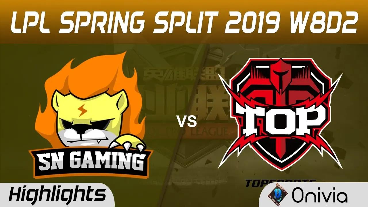 SN vs TOP Highlights Game 2 LPL Spring 2019 W8D2 Suning Gaming vs TopSports Esports by Onivia thumbnail