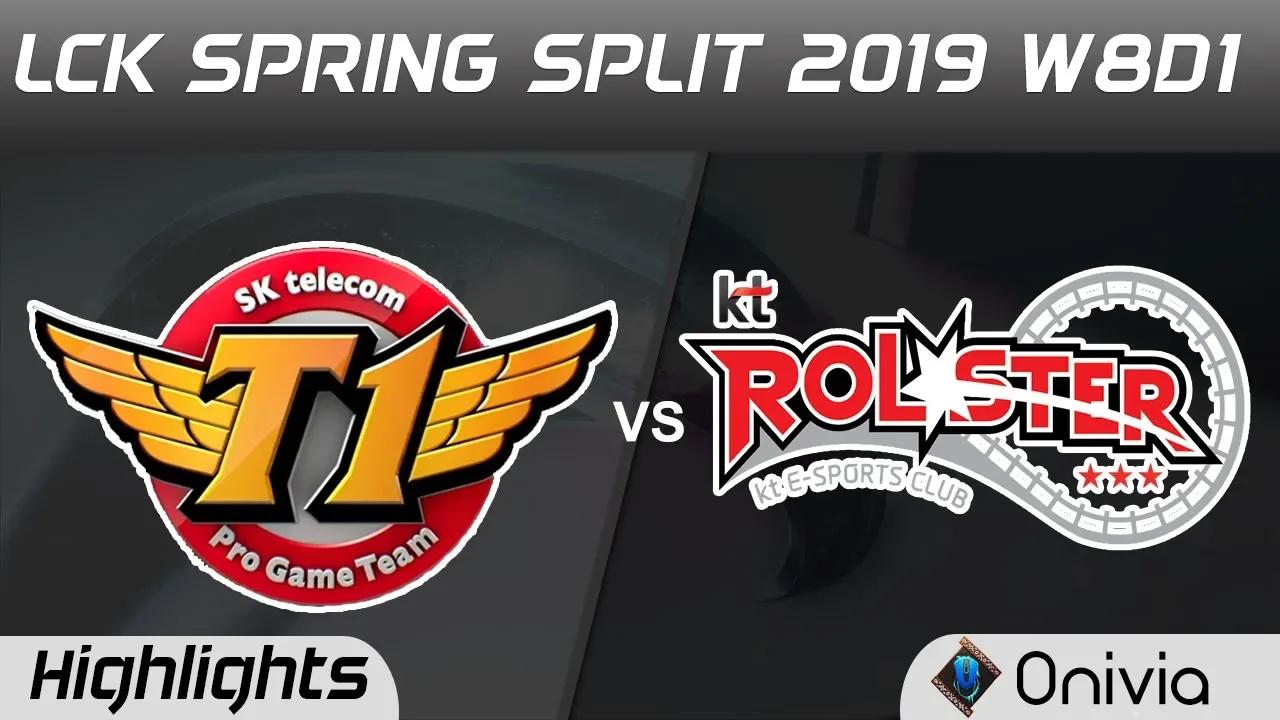 SKT vs KT Highlights Game 1 LCK Spring 2019 W8D1 SK Telecom T1 vs KT Rolster by Onivia thumbnail