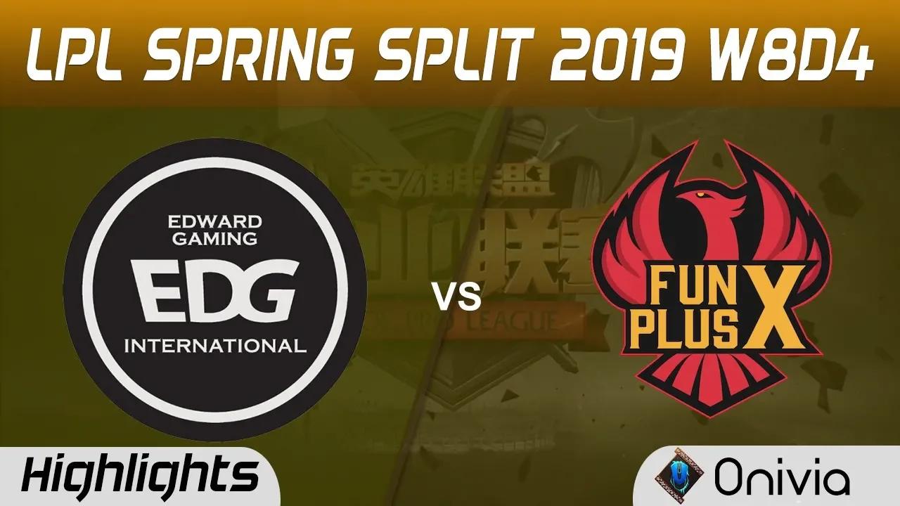 EDG vs FPX Highlights Game 2 LPL Spring 2019 W8D4 Edward Gaming vs FunPlus Phoenix by Onivia thumbnail