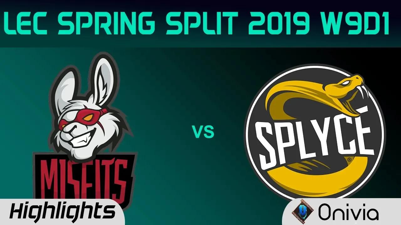 MSF vs SPY Highlights LEC Spring Split 2019 W9D1 Misfits vs Splyce By Onivia thumbnail