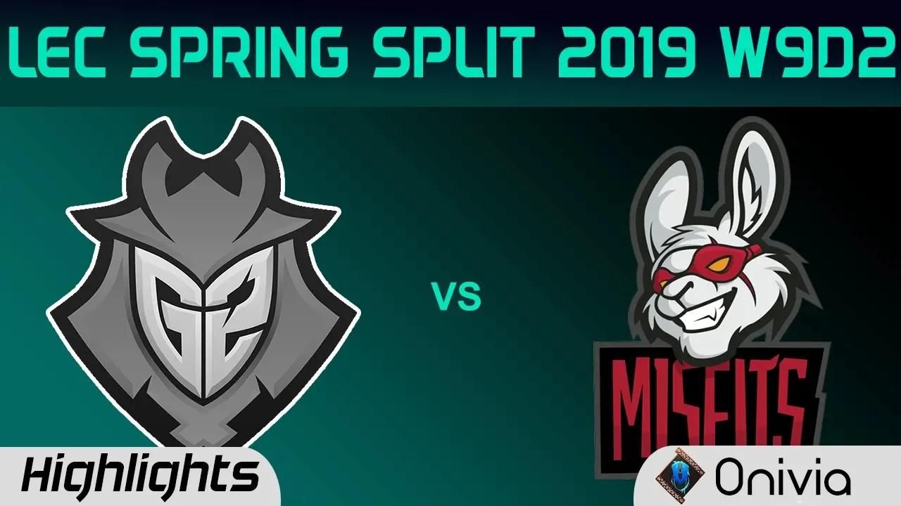 G2 vs MSF Highlights LEC Spring 2019 W9D2 G2 Esports vs Misfits Gaming LEC Highlights By Onivia thumbnail