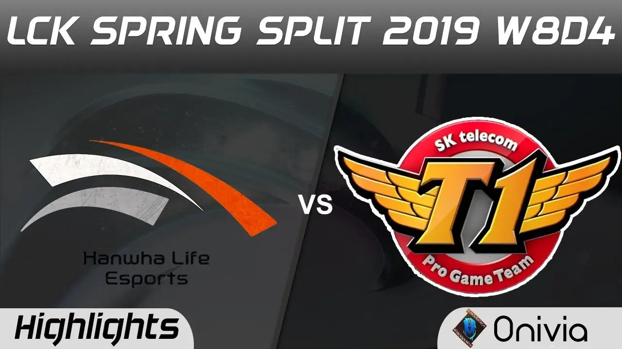 HLE vs SKT Highlights Game 1 LCK Spring 2019 W8D4 Hanwha Life Esports vs SK Telecom T1 LCK Highlight thumbnail