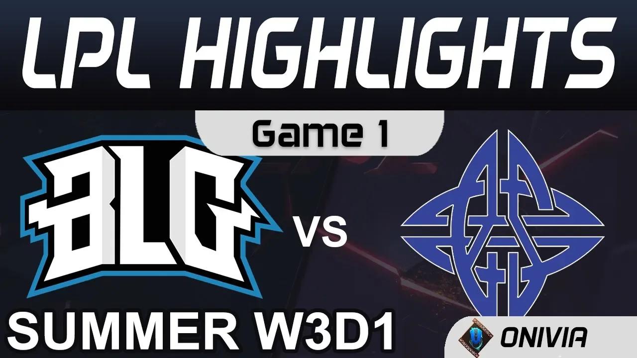 BLG vs ES Highlights Game 1 LPL Summer Season 2020 W3D1 Bilibili Gaming vs eStar Gaming by Onivia thumbnail