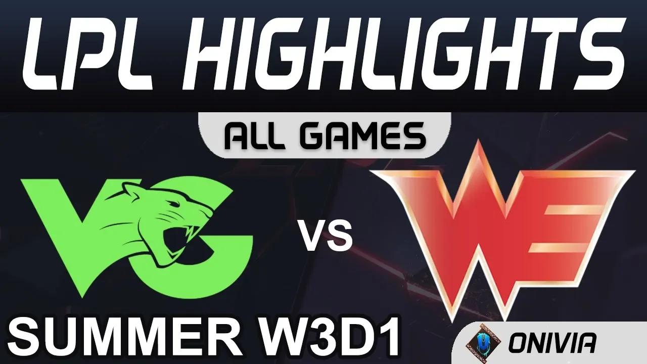 VG vs WE Highlights ALL GAMES LPL Summer Season 2020 W3D1 Vici Gaming vs Team WE by Onivia thumbnail