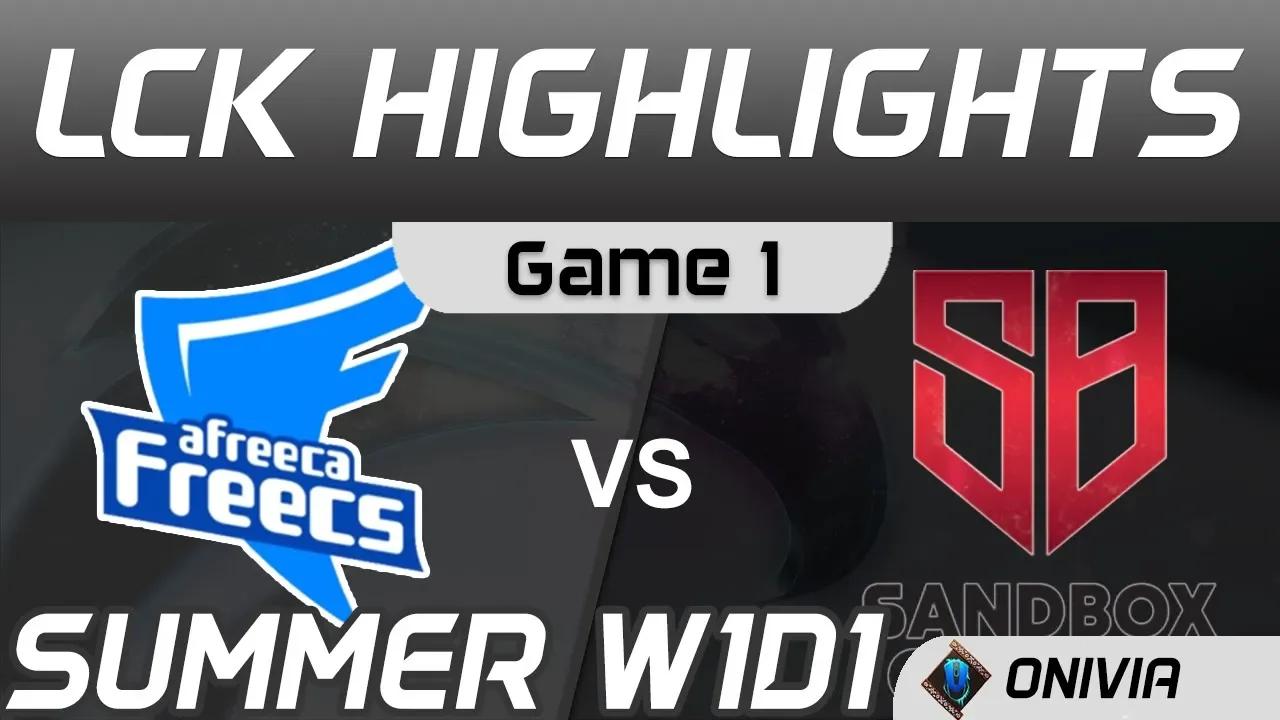 AF vs SB Highlights Game 1 LCK Summer Season 2020 W1D1 Afreeca Freecs vs SANDBOX Gaming by Onivia thumbnail