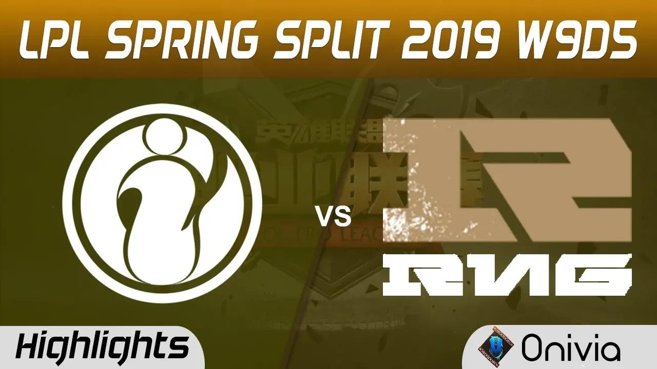 IG vs RNG Highlights Game 1 LPL Spring 2019 W9D5 Invictus Gaming vs Royal Never Give Up LPL Highligh thumbnail