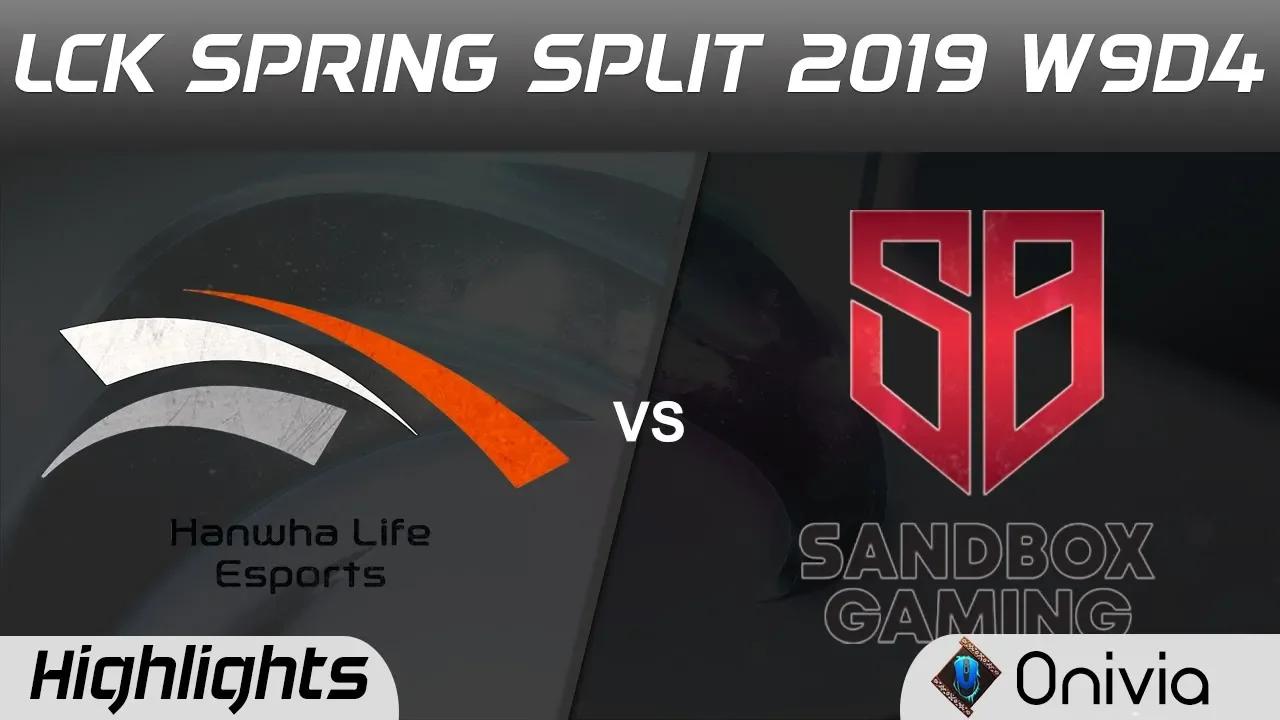 HLE vs SB Highlights Game 1 LCK Spring 2019 W9D4 Hanwha Life Esports vs Sandbox Gaming LCK Highlight thumbnail