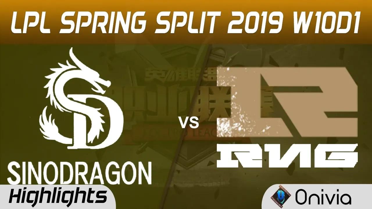 SDG vs RNG Highlights Game 2 LPL Spring 2019 W10D1 SinoDragon vs Royal Never Give Up LPL Highlights thumbnail