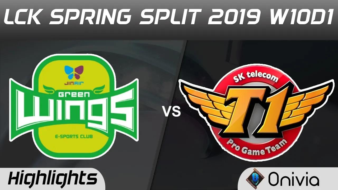 JAG vs SKT Highlights Game 1 LCK Spring 2019 W10D1 Jin Air GreenWings vs SK Telecom T1 LCK Highlight thumbnail