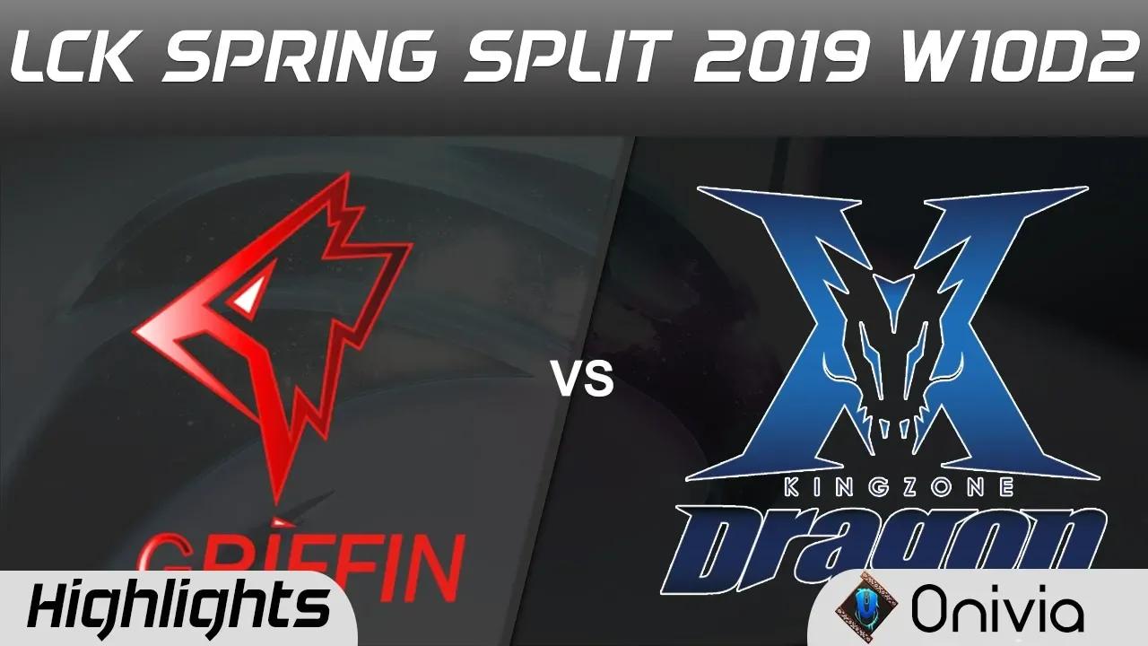 GRF vs KZ Highlights Game 2 LCK Spring 2019 W10D2 Griffin vs KingZone DragonX LCK Highlights by Oniv thumbnail