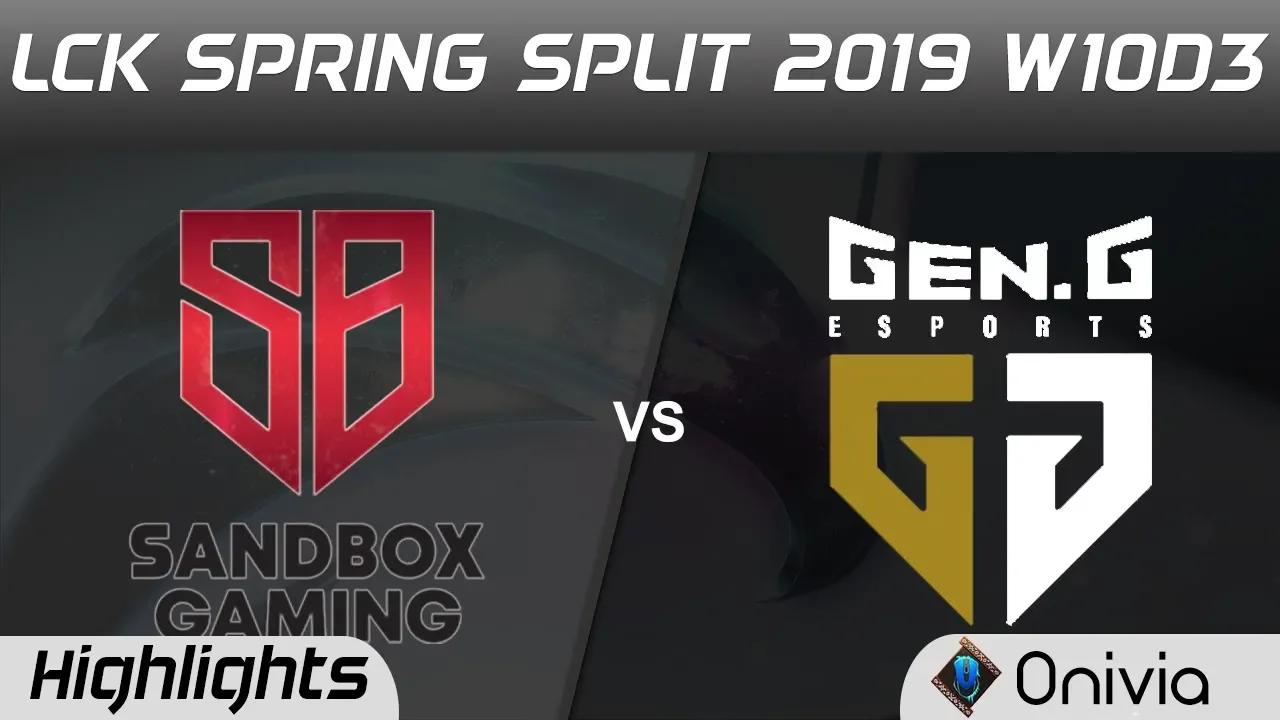 SB vs GEN Highlights Game 2 LCK Spring 2019 W10D3 Sandbox Gaming vs Gen G LCK Highlights by Onivia thumbnail