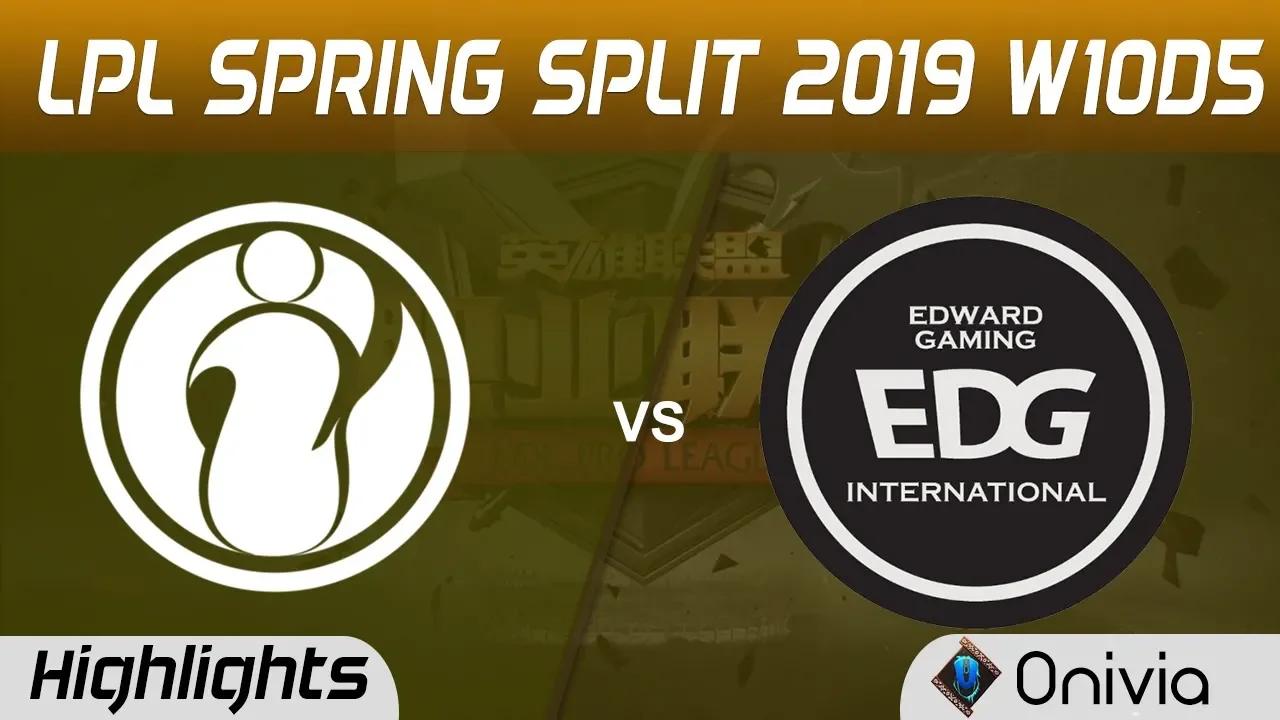 IG vs EDG Highlights Game 2 LPL Spring 2019 W10D5 Invictus Gaming vs Edward Gaming LPL Highlights by thumbnail