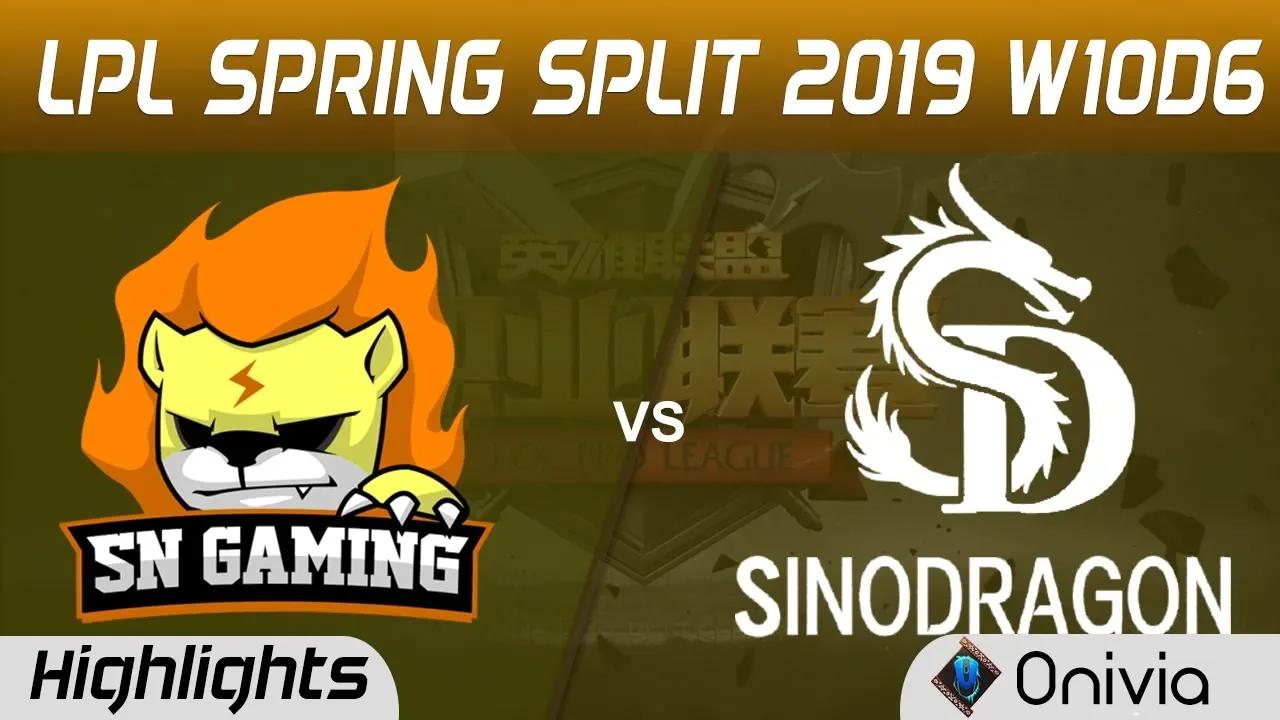 SN vs SDG Highlights Game 1 LPL Spring 2019 W10D6 Suning Gaming vs SinoDragon LPL Highlights by Oniv thumbnail