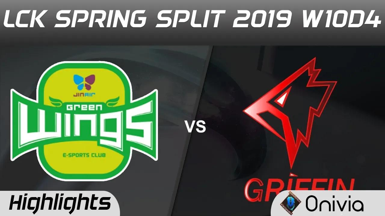 JAG vs GRF Highlights Game 1 LCK Spring 2019 W10D4 Jin Air Green Wings vs Griffin LCK Highlights by thumbnail