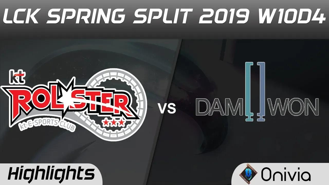 KT vs DWG Highlights Game 1 LCK Spring 2019 W10D4 KT Rolster vs DAMWON Gaming LCK Highlights by Oniv thumbnail