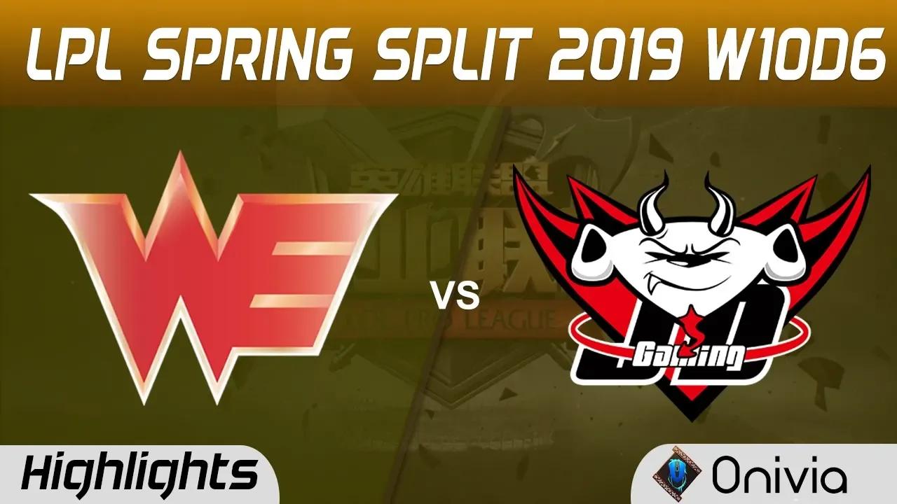 WE vs JDG Highlights Game 1 LPL Spring 2019 W10D6 Team WE vs JD Gaming LPL Highlights by Onivia thumbnail