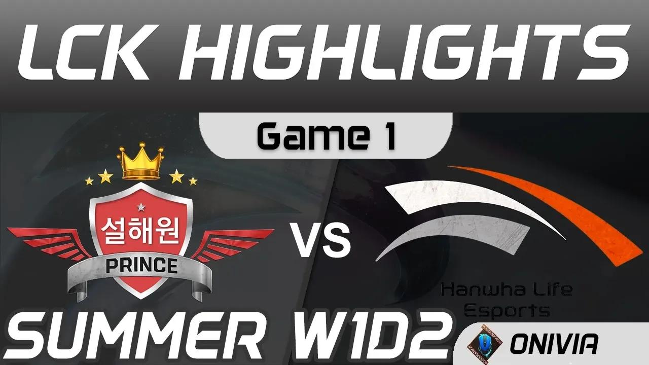 SP vs HLE Highlights Game 1 LCK Summer Season 2020 W1D2 SeolHaeOne Prince vs Hanwha Life Esports by thumbnail