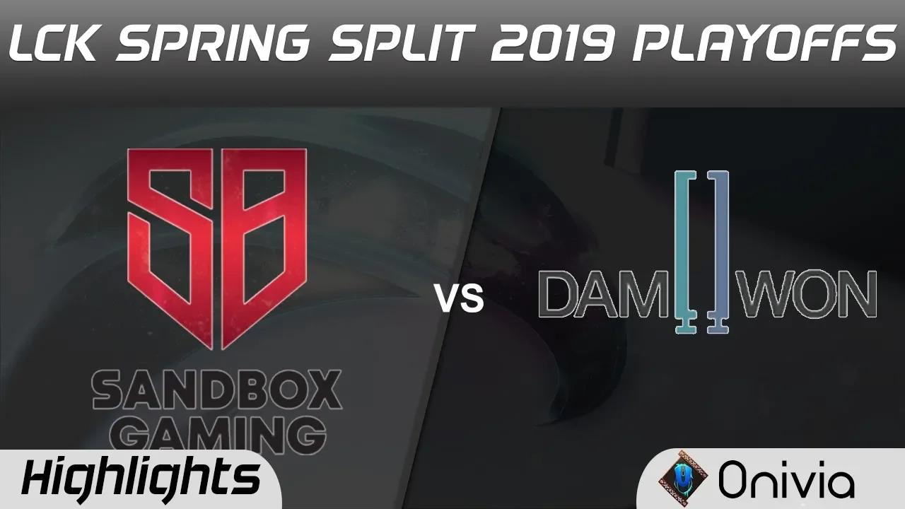 SB vs DWG Highlights Game 1 LCK Spring 2019 Playoffs Sandbox Gaming vs Damwon Gaming LCK Highlights thumbnail