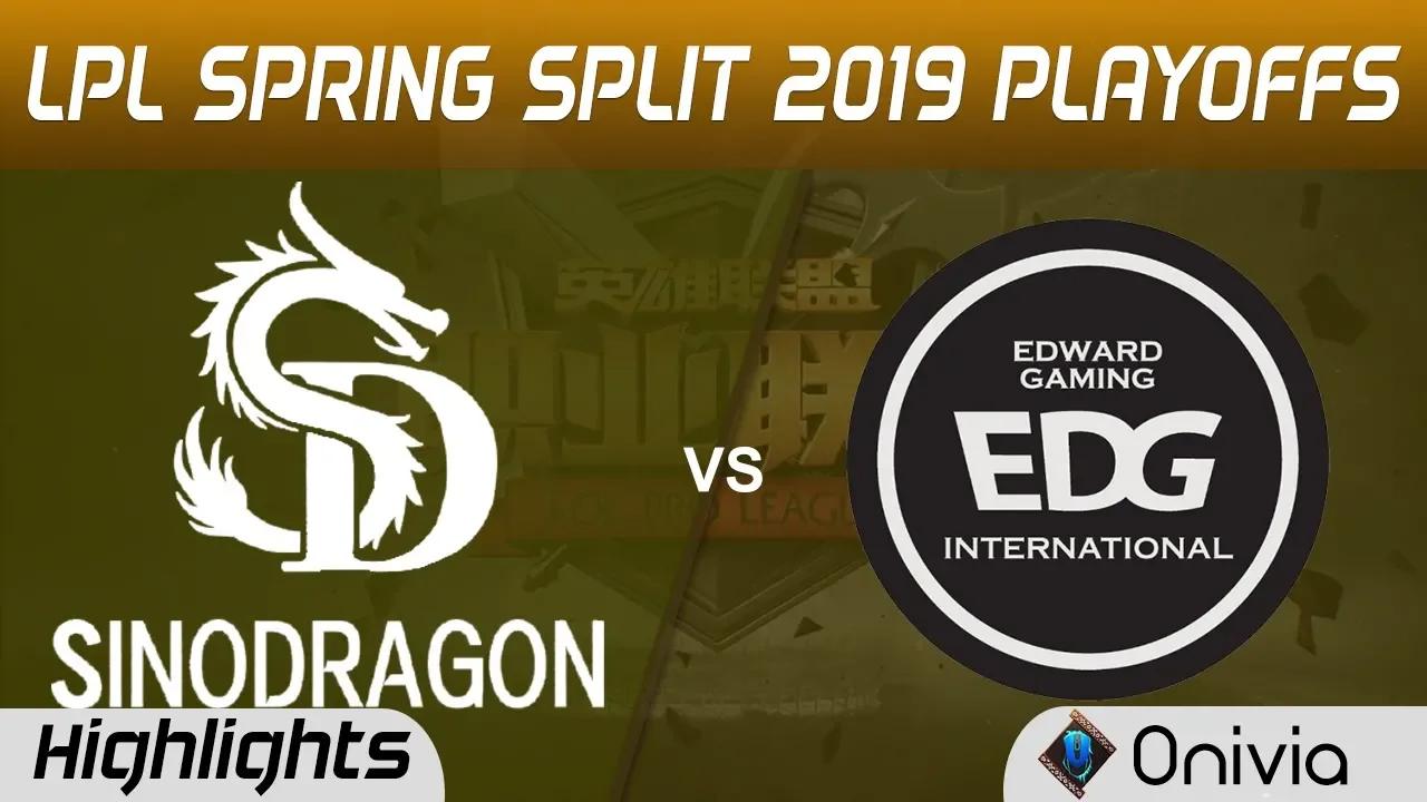 SDG vs EDG Highlights Game 2 LPL Spring 2019 Playoffs SinoDragon Gaming vs Edward Gaming LPL Highlig thumbnail