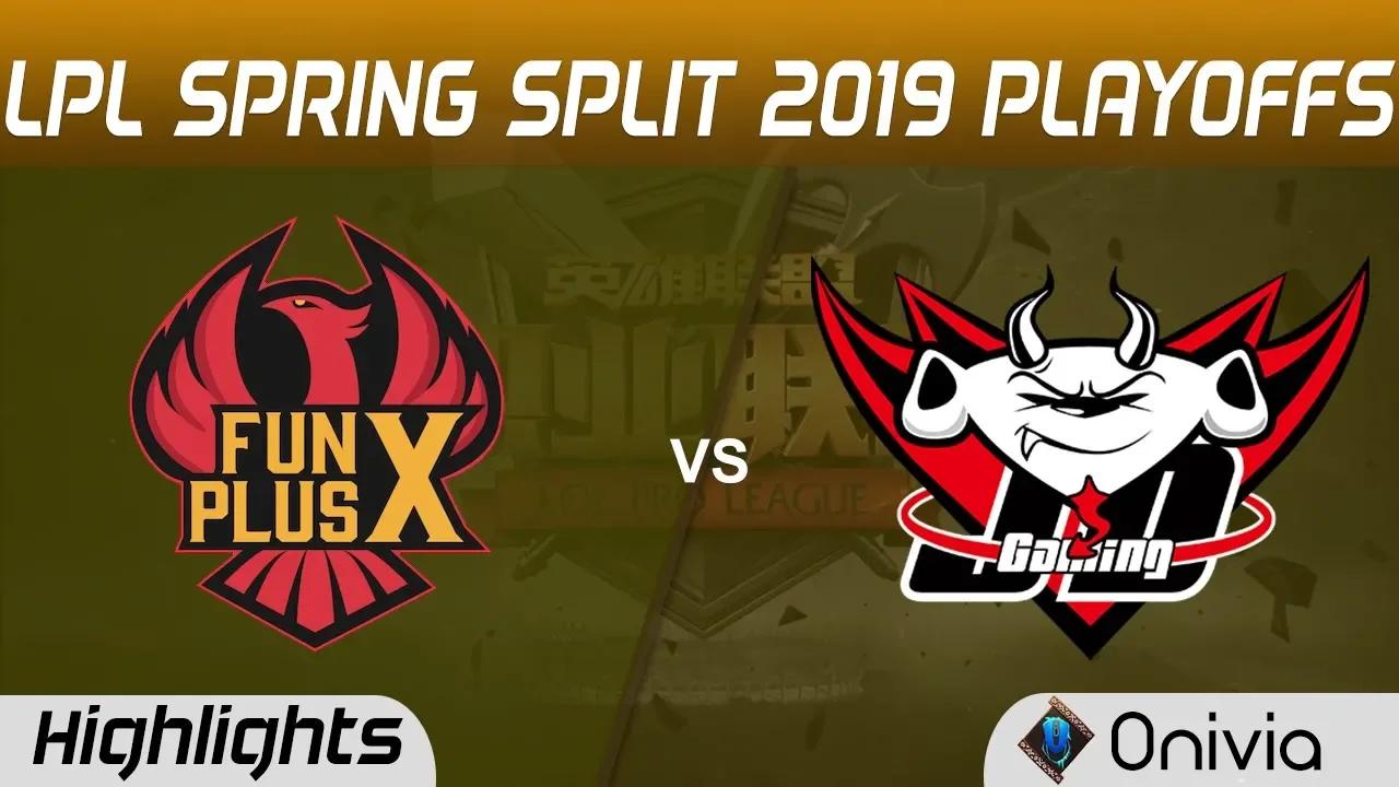 FPX vs JDG Highlights Game 1 LPL Spring 2019 Playoffs FunPlus Phoenix vs JD Gaming LPL Highlights by thumbnail