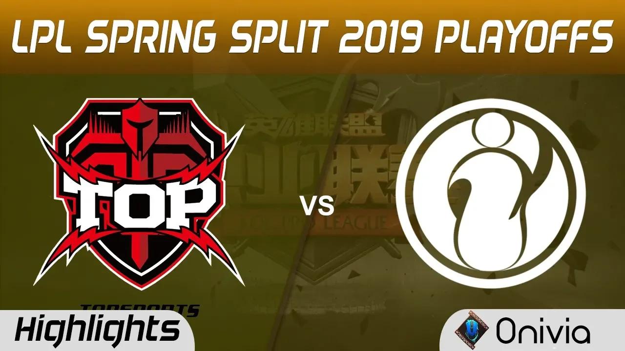 TOP vs IG Highlights Game 1 LPL Spring 2019 Playoffs TopSports Gaming vs Invictus Gaming LPL Highlig thumbnail