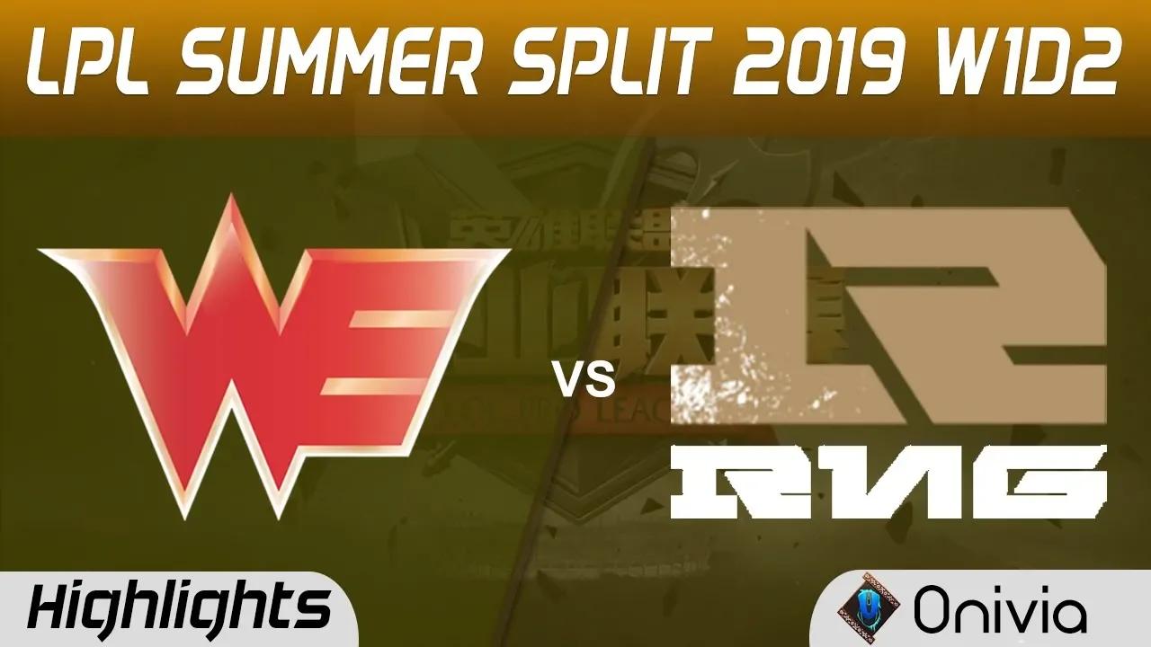 WE vs RNG Highlights Game 2 LPL Summer 2019 W1D2 Team WE vs Royal Never Give Up LPL Highlights by On thumbnail