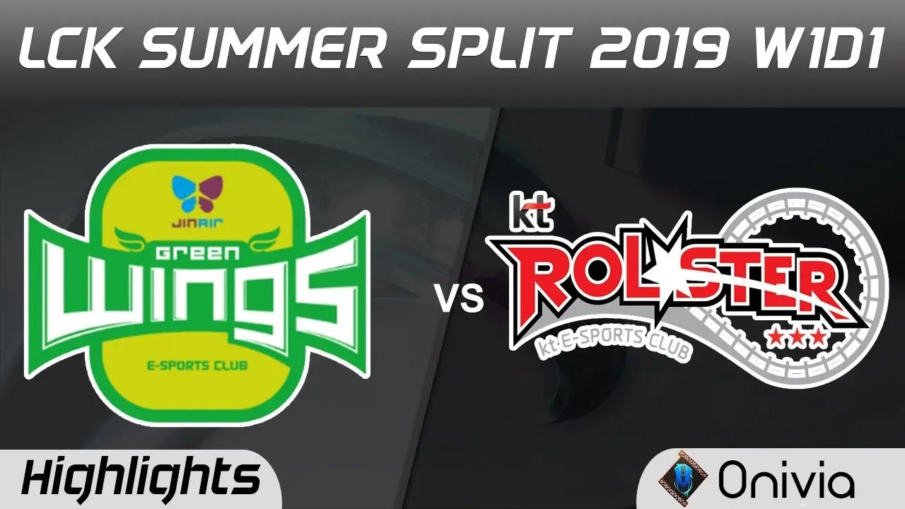 JAG vs KT Highlights Game 2 LCK Summer 2019 W1D1 Jin Air GreenWings vs KT Rolster LCK Highlights by thumbnail