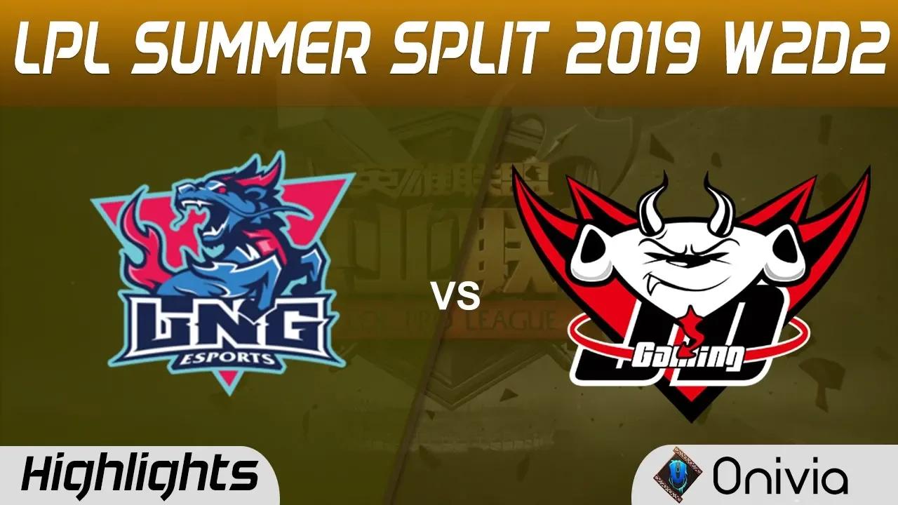 LNG vs JDG Highlights Game 2 LPL Summer 2019 W2D2 LNG Esports vs JD Gaming LPL Highlights by Onivia thumbnail